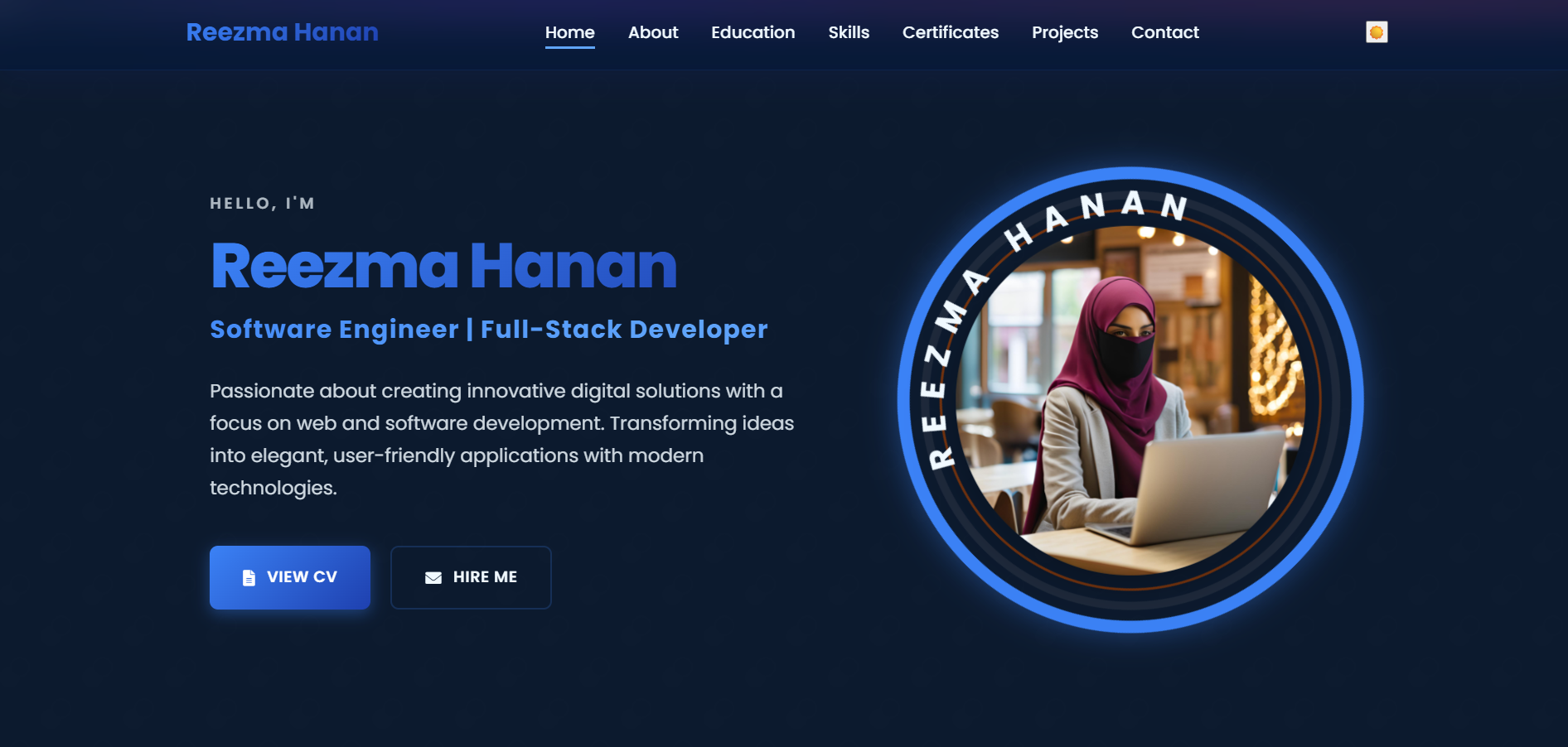 Portfolio Website Screenshot